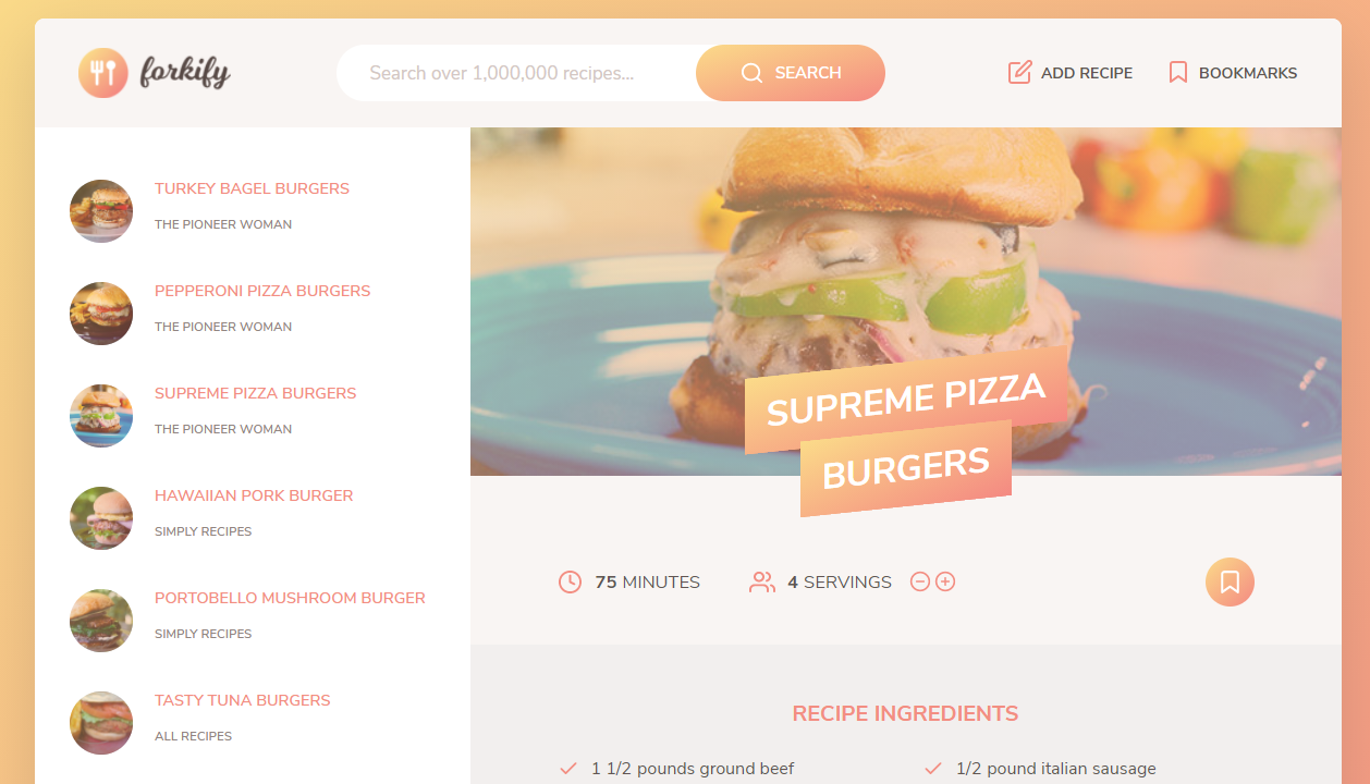 Forkify Recipe Website